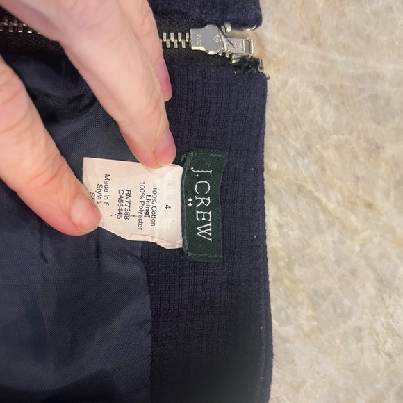 J. Crew Classic Mini Skirt in Textured Navy - Picture 2 of 3